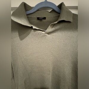 Express green knit shirt